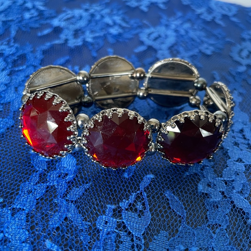 Dark Red Stretch Bracelet